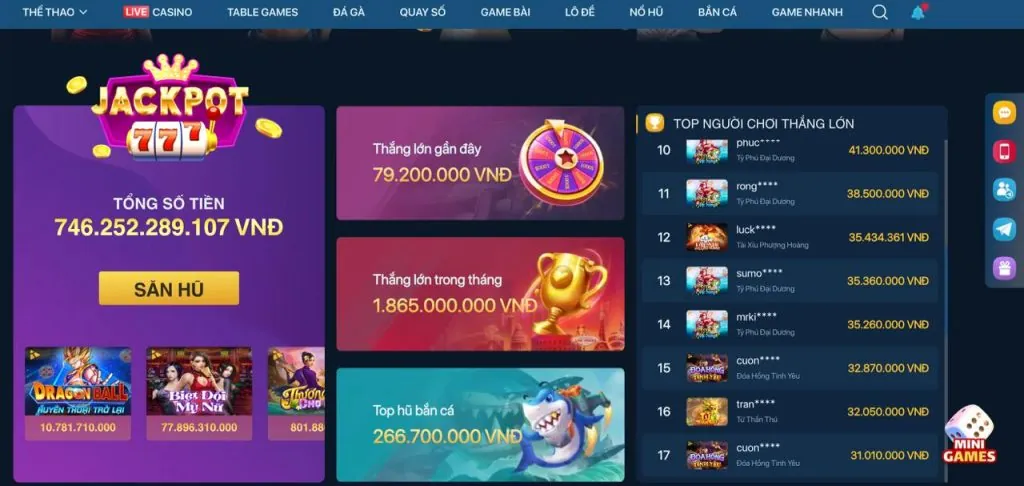 Các trò chơi King52 khuyến mãi
